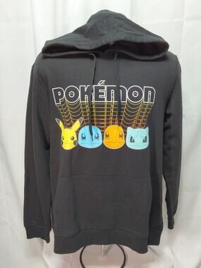 Pokemon XLarge Black Graphic Print Hoodie #M178